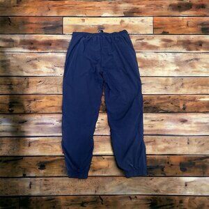 Vintage 90s JCPenney USA‎ Olympic Blue Nylon Track Pants Unisex XL Elastic Waist